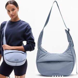 Athleta All About Sheen Small Crossbody Hobo Bag